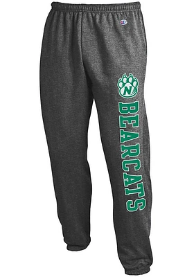 Champion Northwest Missouri State Bearcats Mens Charcoal Powerblend Closed Bottom Sweatpants