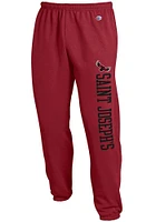 Champion Saint Josephs Hawks Mens Cardinal Powerblend Closed Bottom Sweatpants