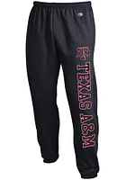 Champion Texas A&M Aggies Mens Black Powerblend Closed Bottom Sweatpants