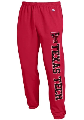 Champion Texas Tech Red Raiders Mens Powerblend Closed Bottom Sweatpants