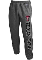 Champion Texas Tech Red Raiders Mens Charcoal Powerblend Closed Bottom Sweatpants