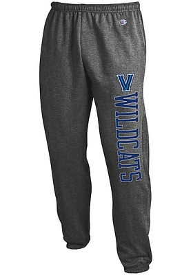 Champion Villanova Wildcats Mens Charcoal Powerblend Closed Bottom Sweatpants