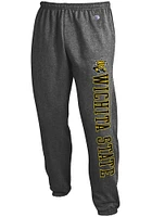 Champion Wichita State Shockers Mens Charcoal Powerblend Closed Bottom Sweatpants