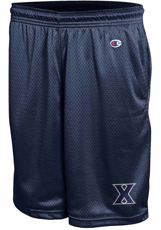 Champion Xavier Musketeers Mens Navy Blue Mesh Shorts