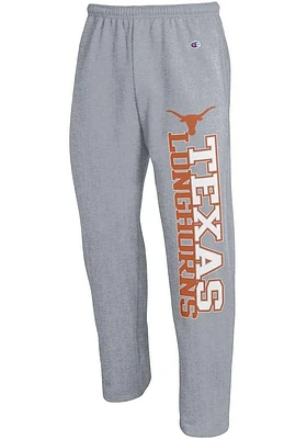 Champion Texas Longhorns Mens Grey Open Bottom Sweatpants