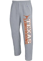 Champion Texas Longhorns Mens Grey Open Bottom Sweatpants