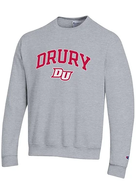 Champion Drury Panthers Mens Arch Mascot Long Sleeve Crew Sweatshirt