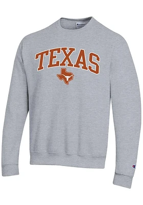 Champion Texas Longhorns Mens Powerblend Twill Long Sleeve Crew Sweatshirt