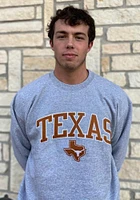 Champion Texas Longhorns Mens Powerblend Twill Long Sleeve Crew Sweatshirt