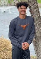 Champion Texas Longhorns Mens Charcoal Logo Powerblend Long Sleeve Crew Sweatshirt