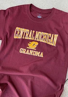 Champion Central Michigan Chippewas Womens Maroon Grandma Short Sleeve T-Shirt