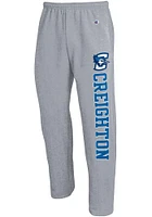 Champion Creighton Bluejays Mens Grey Open Bottom Sweatpants
