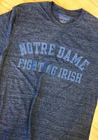 Champion Notre Dame Fighting Irish Navy Blue Arch Team Name Short Sleeve Fashion T Shirt