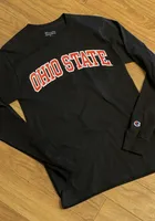 Champion Ohio State Buckeyes Black Arch Name Long Sleeve T Shirt