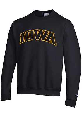 Champion Iowa Hawkeyes Mens Powerblend Twill Long Sleeve Crew Sweatshirt