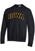 Champion Iowa Hawkeyes Mens Powerblend Twill Long Sleeve Crew Sweatshirt