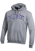 Champion Tarleton State Texans Mens Grey Powerblend Twill Long Sleeve Hoodie