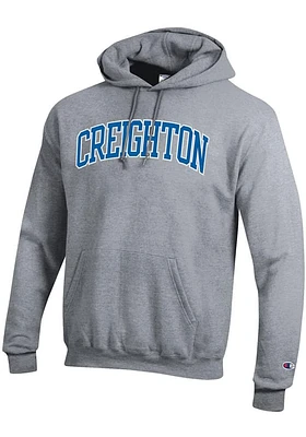 Champion Creighton Bluejays Mens Grey Twill Powerblend Long Sleeve Hoodie