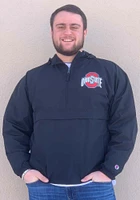 Champion Ohio State Buckeyes Mens Black Primary Logo Light Weight Jacket