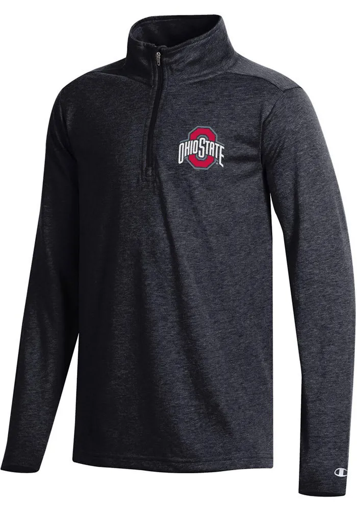 Champion Ohio State Buckeyes Youth Black Field Day Long Sleeve Quarter Zip Shirt