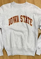 Champion Iowa State Cyclones Mens Grey Reverse Weave Long Sleeve Crew Sweatshirt