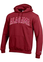Champion Alabama Crimson Tide Mens Arch Name Long Sleeve Hoodie