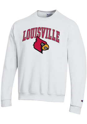 Champion Louisville Cardinals Mens Arch Mascot Long Sleeve Crew Sweatshirt
