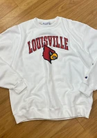 Champion Louisville Cardinals Mens Arch Mascot Long Sleeve Crew Sweatshirt