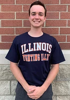 Champion Illinois Fighting Illini Navy Blue Arch Name Short Sleeve T Shirt