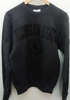 Champion Michigan State Spartans Mens Charcoal Tonal Seal Long Sleeve Crew Sweatshirt