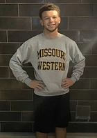 Champion Missouri Western Griffons Mens Grey Twill Powerblend Long Sleeve Crew Sweatshirt