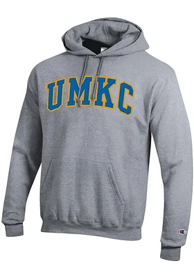 Champion UMKC Roos Mens Grey Twill Powerblend Long Sleeve Hoodie