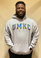 Champion UMKC Roos Mens Grey Twill Powerblend Long Sleeve Hoodie