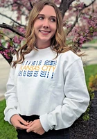 Champion Kansas City Womens White Repeating Wordmark Crew Sweatshirt