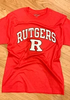 Champion Rutgers Scarlet Knights Red Arch Mascot Short Sleeve T Shirt