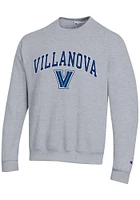Champion Villanova Wildcats Mens Grey Arch Mascot Design Long Sleeve Crew Sweatshirt