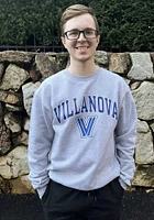 Champion Villanova Wildcats Mens Grey Arch Mascot Design Long Sleeve Crew Sweatshirt