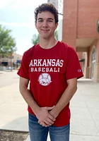 Champion Arkansas Razorbacks Cardinal Baseball Version Short Sleeve T Shirt