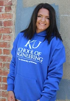 Champion Kansas Jayhawks Mens Blue School of Engineering Long Sleeve Hoodie