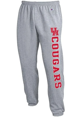 Champion Houston Cougars Mens Grey Banded Bottom Sweatpants