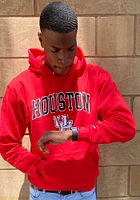 Champion Houston Cougars Mens Red Arch Mascot Powerblend Long Sleeve Hoodie