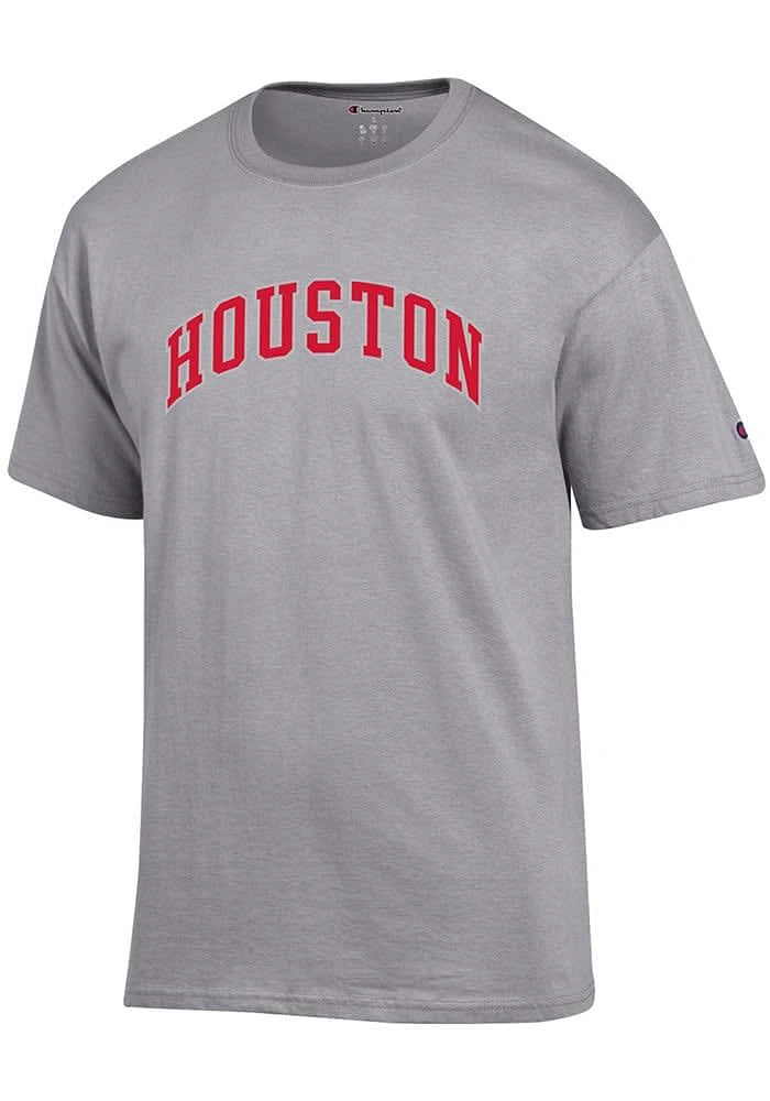 Champion Houston Cougars Grey Arch Name Short Sleeve T Shirt