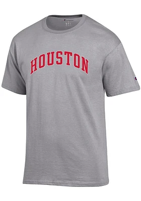 Champion Houston Cougars Grey Arch Name Short Sleeve T Shirt