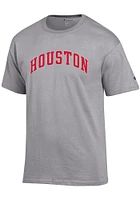 Champion Houston Cougars Grey Arch Name Short Sleeve T Shirt