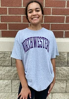 Champion Northwestern Wildcats Grey Arch Name Short Sleeve T Shirt