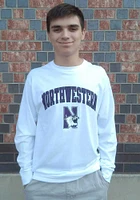 Champion Northwestern Wildcats White Arch Mascot Long Sleeve T Shirt