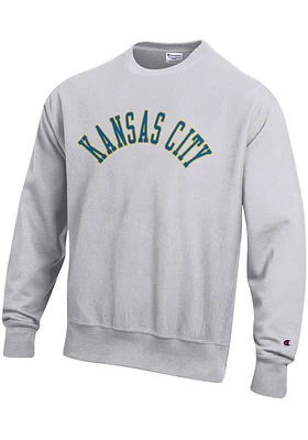 Champion Kansas City Mens Grey Arched Long Sleeve Crew Sweatshirt