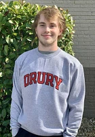 Champion Drury Panthers Mens Grey Arch Name Long Sleeve Crew Sweatshirt