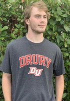 Champion Drury Panthers Charcoal Arch Mascot Short Sleeve T Shirt