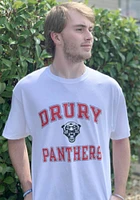 Champion Drury Panthers White Distressed Short Sleeve T Shirt